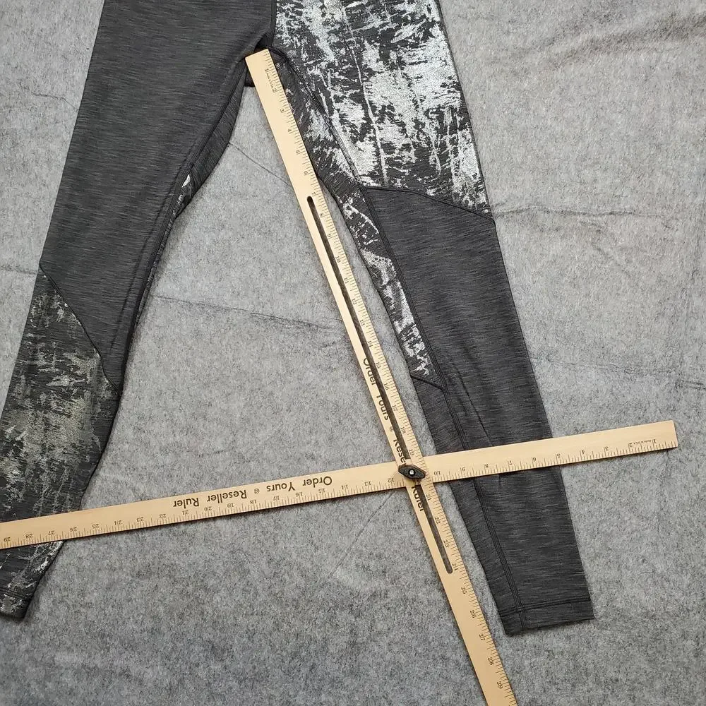 Lululemon Leggings Womens 6 Wunder Under High Rise Foil 28 Crinkle Brindle Shine